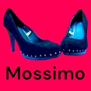 MOSSIMO black suede platforms with rivets- size 9.5 gently worn.  SEXY!